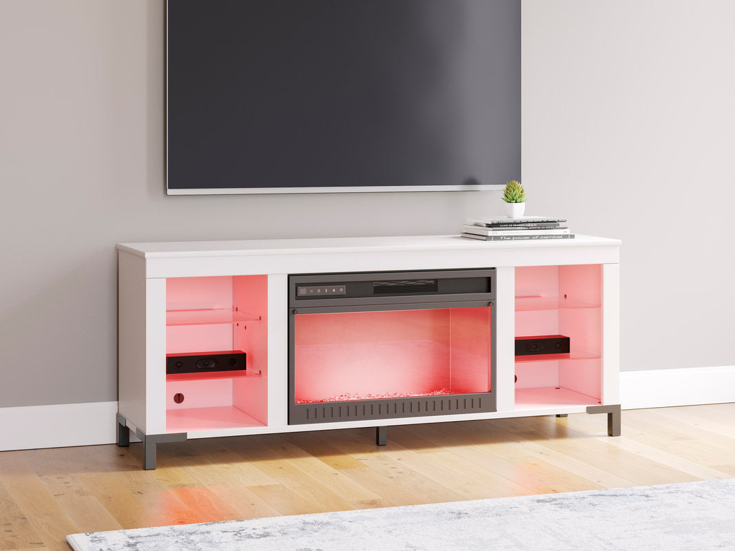 W2722-168 TV Stand w/ Fireplace 59"L LED Lights