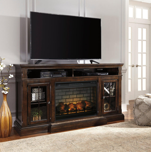 W701-88 Tv Stand W/fireplace 72"L - Ella Furniture
