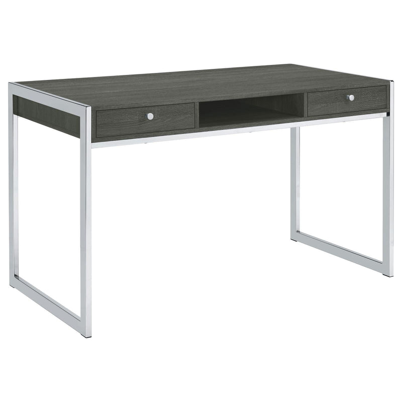 Wallice Collection Weathered Grey Writing Desk 801221Ii - Ella Furniture