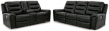 Warlin Black Sofa And Loveseat - Ella Furniture