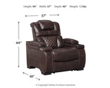 Warnerton Chocolate Sofa And Recliner - Ella Furniture