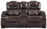 Warnerton Chocolate Sofa, Loveseat And Recliner - Ella Furniture