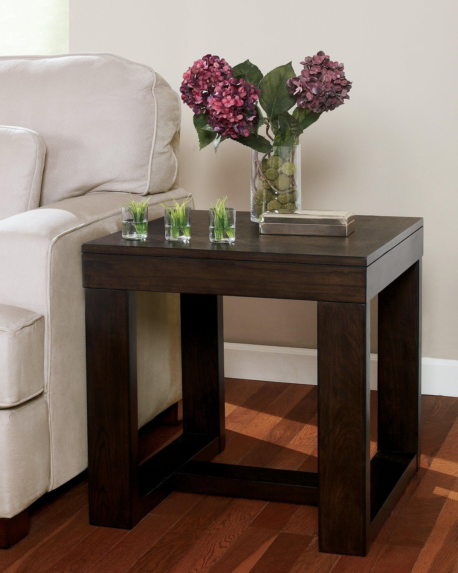 Watson Dark Brown 2 End Tables - Ella Furniture