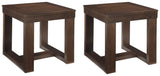 Watson Dark Brown 2 End Tables - Ella Furniture