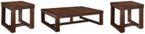 Watson Dark Brown Coffee Table With 2 End Tables - Ella Furniture