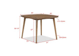 Weldon Brown Finish Retro Modern Wood Dining Room Set - Ella Furniture