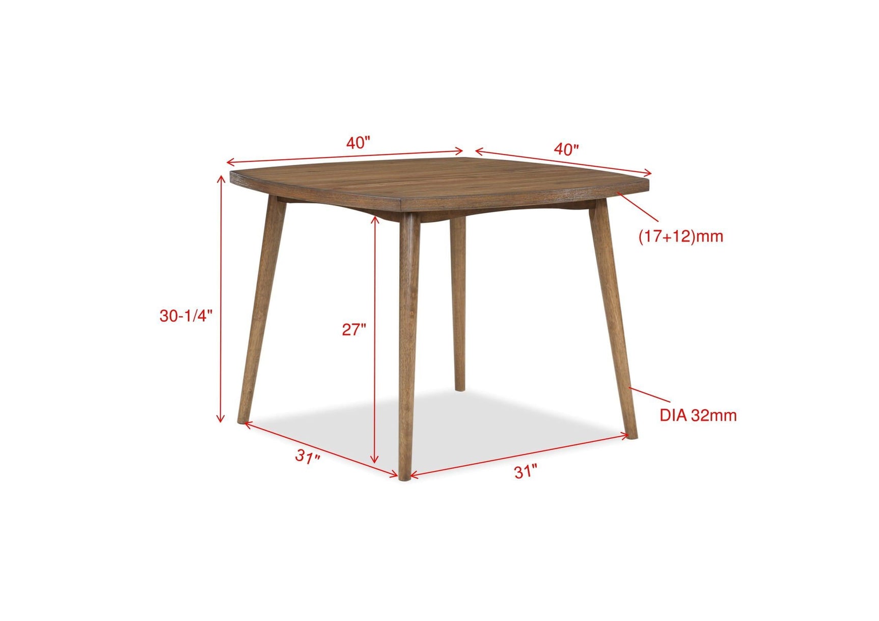 Weldon Brown Finish Retro Modern Wood Dining Room Set - Ella Furniture