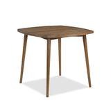 Weldon Brown Finish Rustic Fabric Seat Retro Modern Wood Counter Height Dining Room Set - Ella Furniture