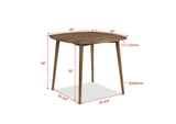 Weldon Brown Finish Rustic Fabric Seat Retro Modern Wood Counter Height Dining Room Set - Ella Furniture