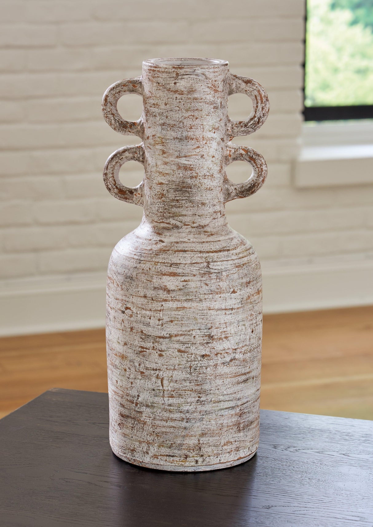 Wellbridge Distressed White Vase - Ella Furniture