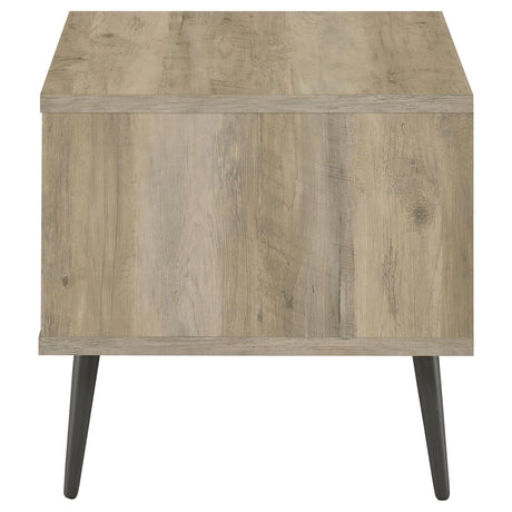 Welsh Square Engineered Wood End Table With Shelf Antique Pine And Grey 701037 - Ella Furniture