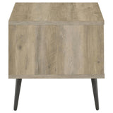 Welsh Square Engineered Wood End Table With Shelf Antique Pine And Grey 701037 - Ella Furniture