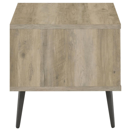 Welsh Square Engineered Wood End Table With Shelf Antique Pine And Grey 701037 - Ella Furniture