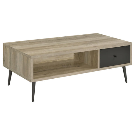 Welsh1-drawer Rectangular Engineered Wood Coffee Table With Storage Shelf Antique Pine And Grey 701038 - Ella Furniture