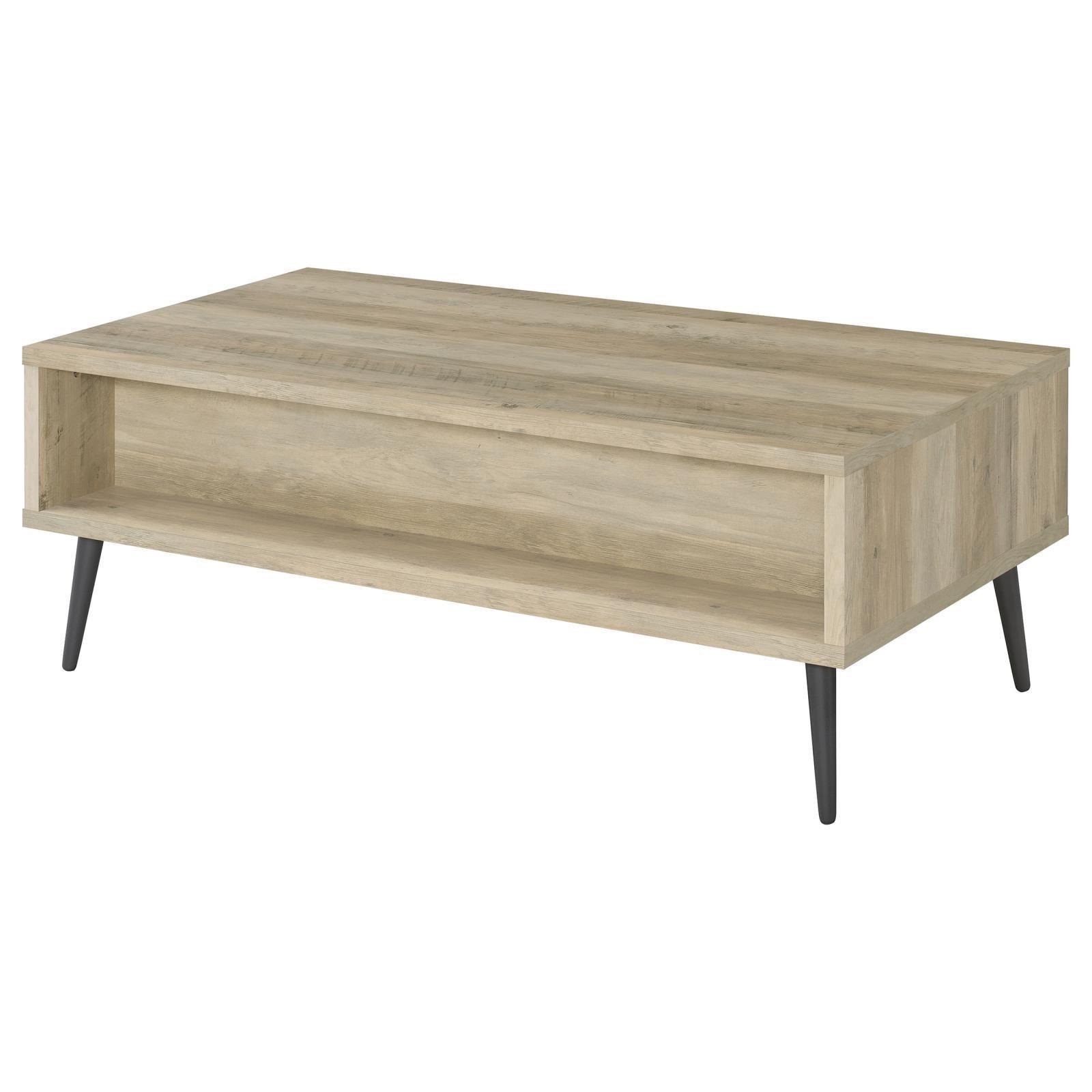 Welsh1-drawer Rectangular Engineered Wood Coffee Table With Storage Shelf Antique Pine And Grey 701038 - Ella Furniture