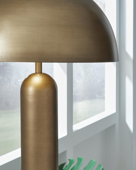 Wendfield Antique Gold Finish Floor Lamp detail view