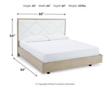 Wendora Bisque/white Upholstered Panel Bedroom Set - Ella Furniture