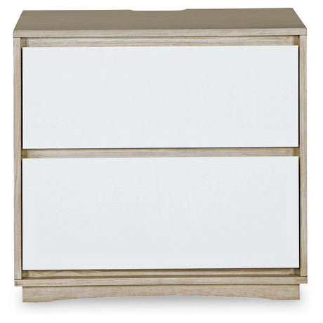 Wendora Bisque/white Upholstered Panel Bedroom Set - Ella Furniture
