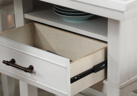 Wendy White Farmhouse Modern Wood And Veneers Rectangular Counter Height - Ella Furniture