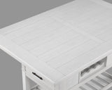 Wendy White Farmhouse Modern Wood And Veneers Rectangular Counter Height - Ella Furniture