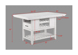 Wendy White Farmhouse Modern Wood And Veneers Rectangular Counter Height - Ella Furniture