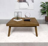 Westerly Square Wood Coffee Table With Diamond Parquet Walnut 707798 - Ella Furniture