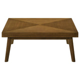 Westerly Square Wood Coffee Table With Diamond Parquet Walnut 707798 - Ella Furniture