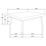 Westerly Square Wood Coffee Table With Diamond Parquet Walnut 707798 - Ella Furniture