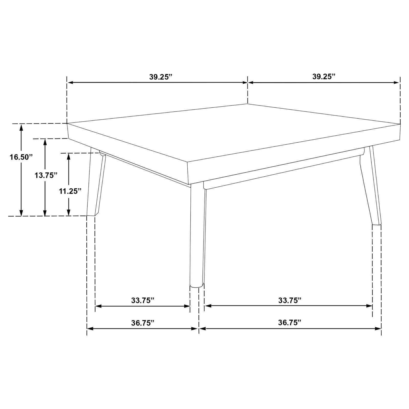 Westerly Square Wood Coffee Table With Diamond Parquet Walnut 707798 - Ella Furniture