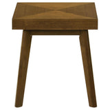 Westerly Square Wood End Table With Diamond Parquet Walnut 707797 - Ella Furniture