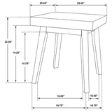 Westerly Square Wood End Table With Diamond Parquet Walnut 707797 - Ella Furniture