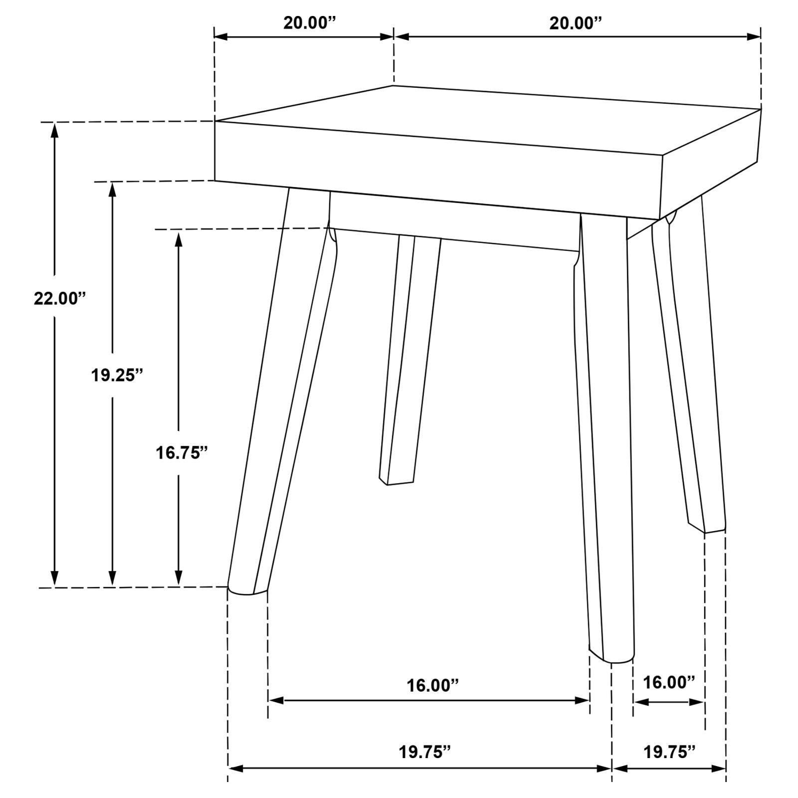 Westerly Square Wood End Table With Diamond Parquet Walnut 707797 - Ella Furniture