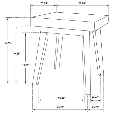 Westerly Square Wood End Table With Diamond Parquet Walnut 707797 - Ella Furniture