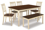 Whitesburg Brown/cottage White Rectangular Dining Room Set - Ella Furniture