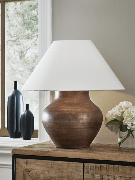 Whitham Antique Copper Finish Table Lamp from Ella Furniture