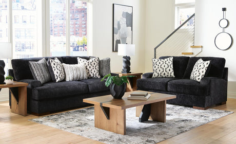 Whitmore Black Pearl Manor Sofa and Loveseat from Ella Furniture