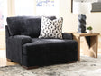 Whitmore Manor Black Pearl Chenille,Velvet Oversized Chair from Ella Furniture
