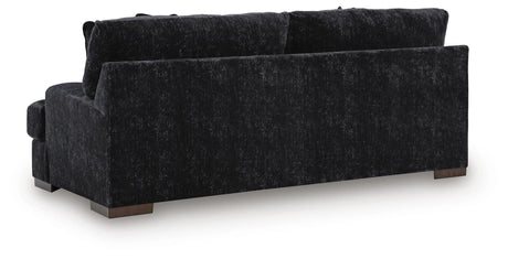 Whitmore Manor Black Pearl Chenille,Velvet Sofa view 4