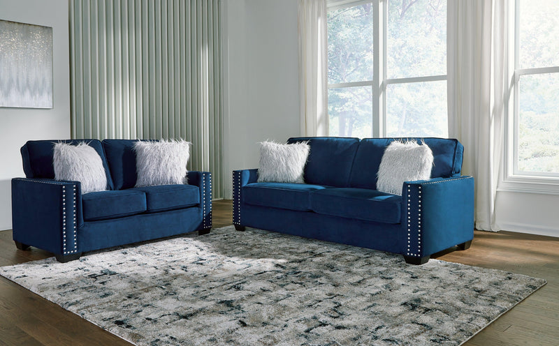 Wilclay Ink Sofa And Loveseat - Ella Furniture