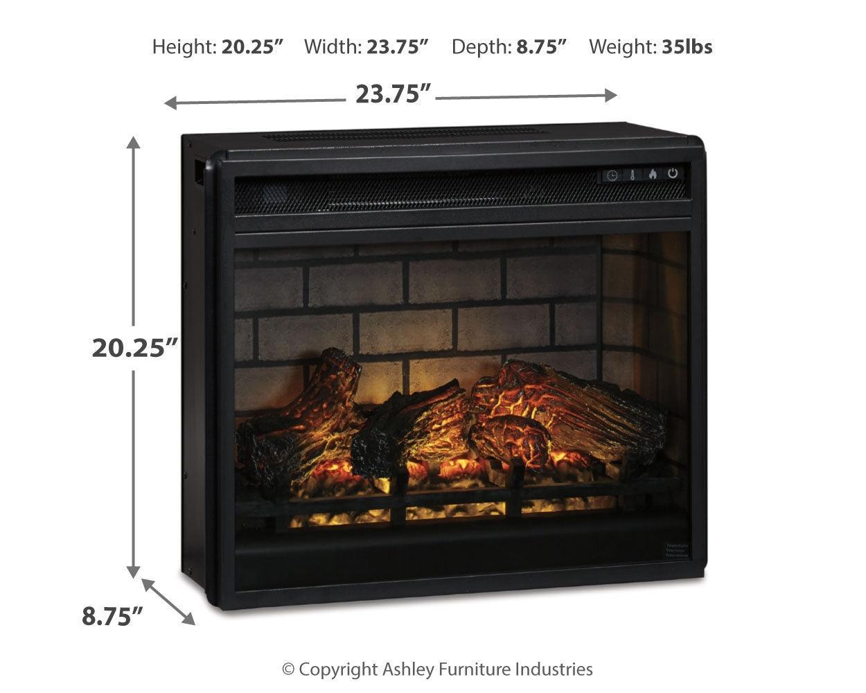 Willowton Whitewash 4-Piece Entertainment Center With Electric Fireplace EW0267W9 - Ella Furniture