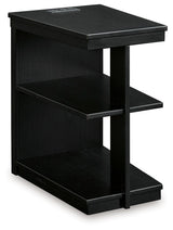 Winbardi Black Chairside End Table - Ella Furniture