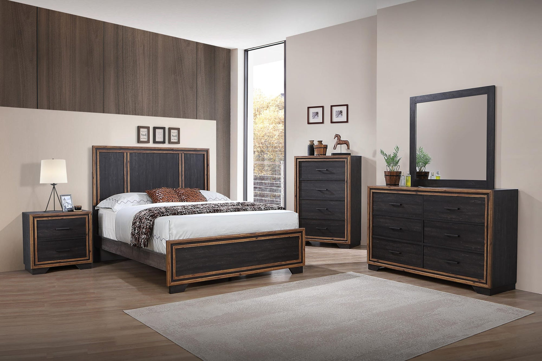 Windsor Charcoal Panel Bedroom Set from Ella Furniture