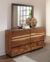 Winslow Smokey Walnut And Coffee Bean Panel Bedroom Set - Ella Furniture