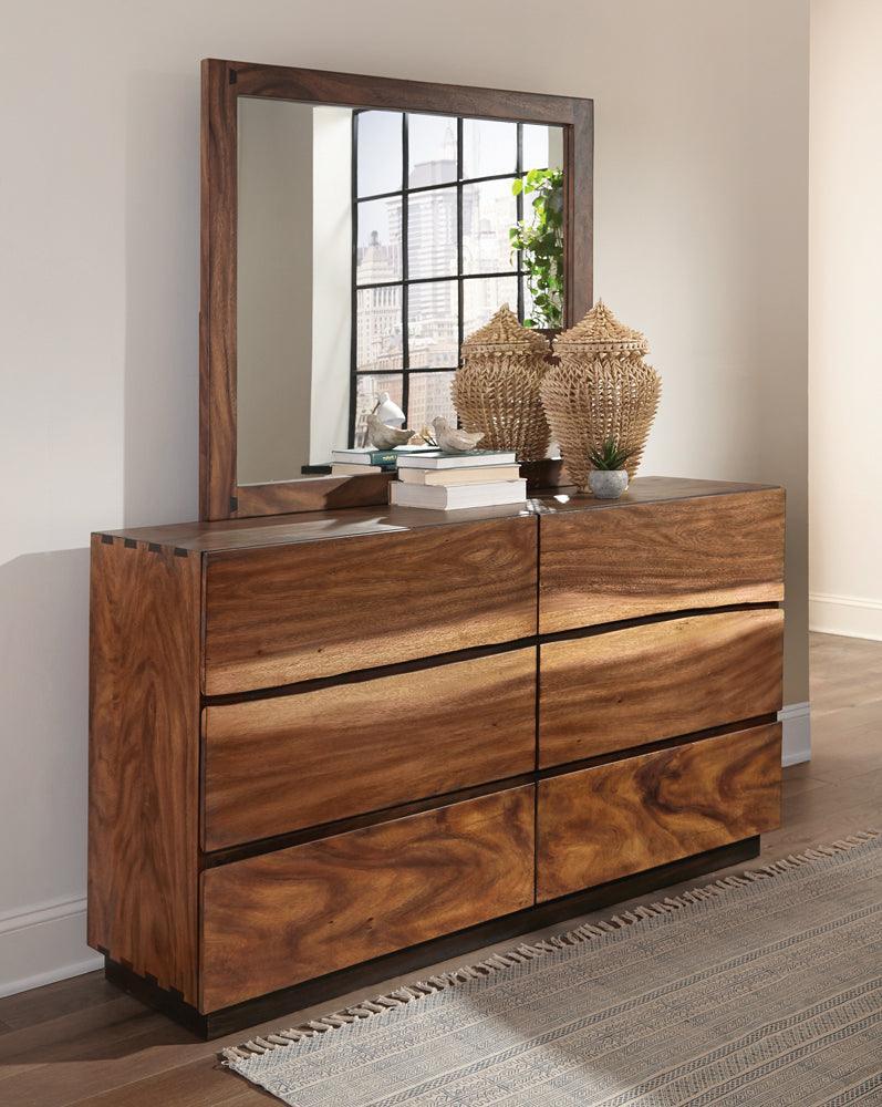Winslow Smokey Walnut And Coffee Bean Panel Bedroom Set - Ella Furniture