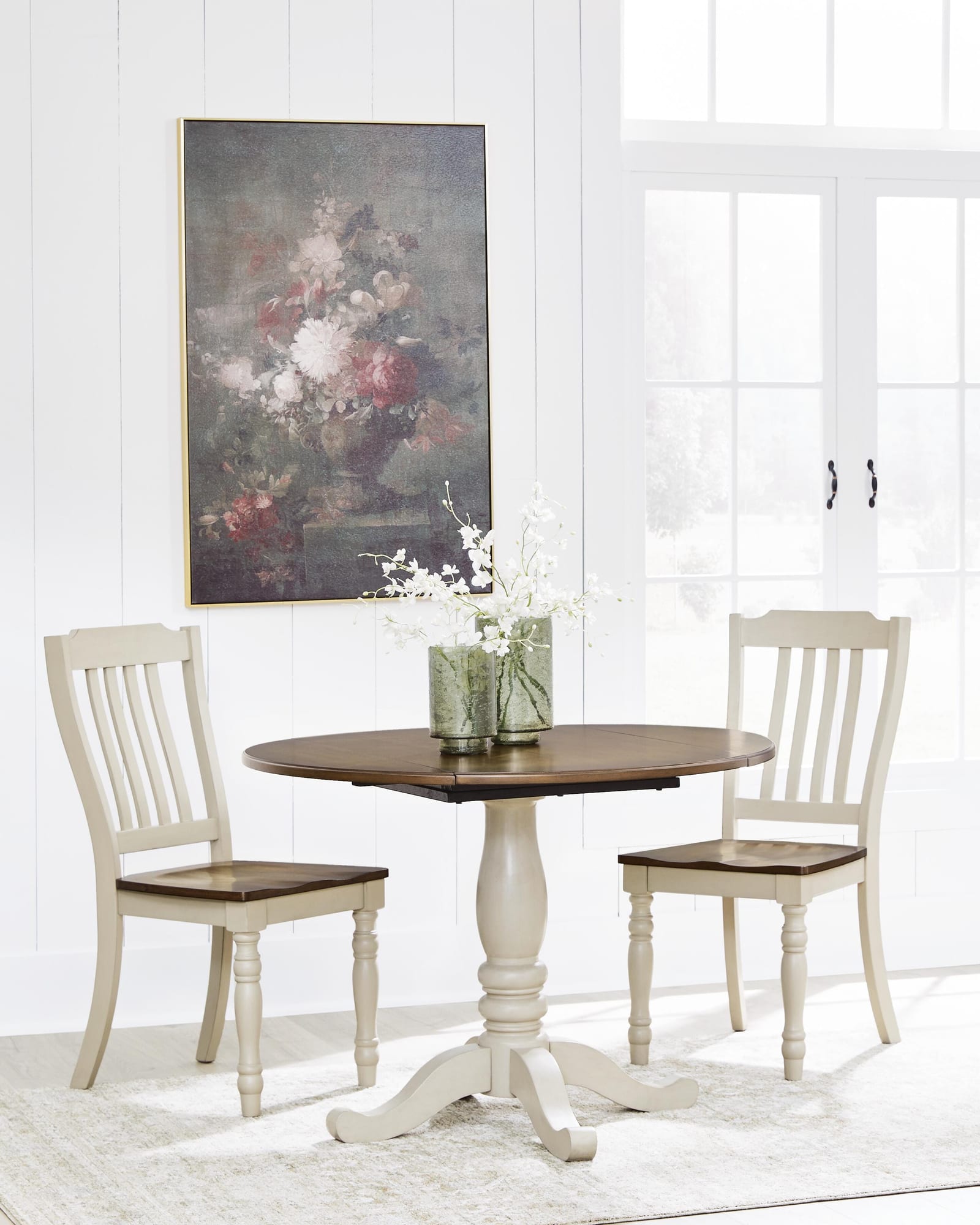 Wirloni Antique White/Brown Dining Chair from Ella Furniture