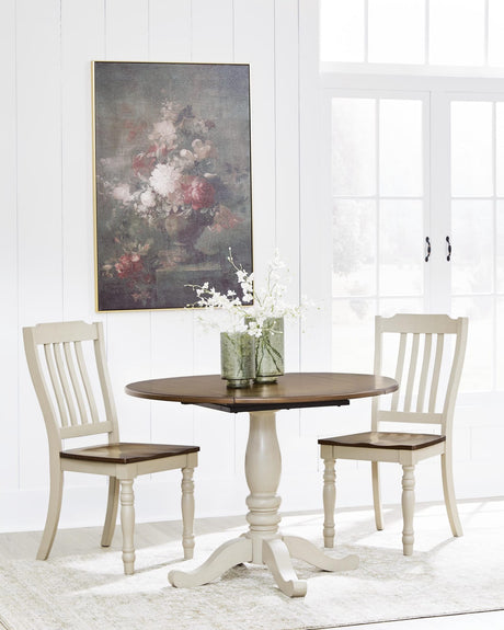 Wirloni Antique White/Brown Dining Chair from Ella Furniture