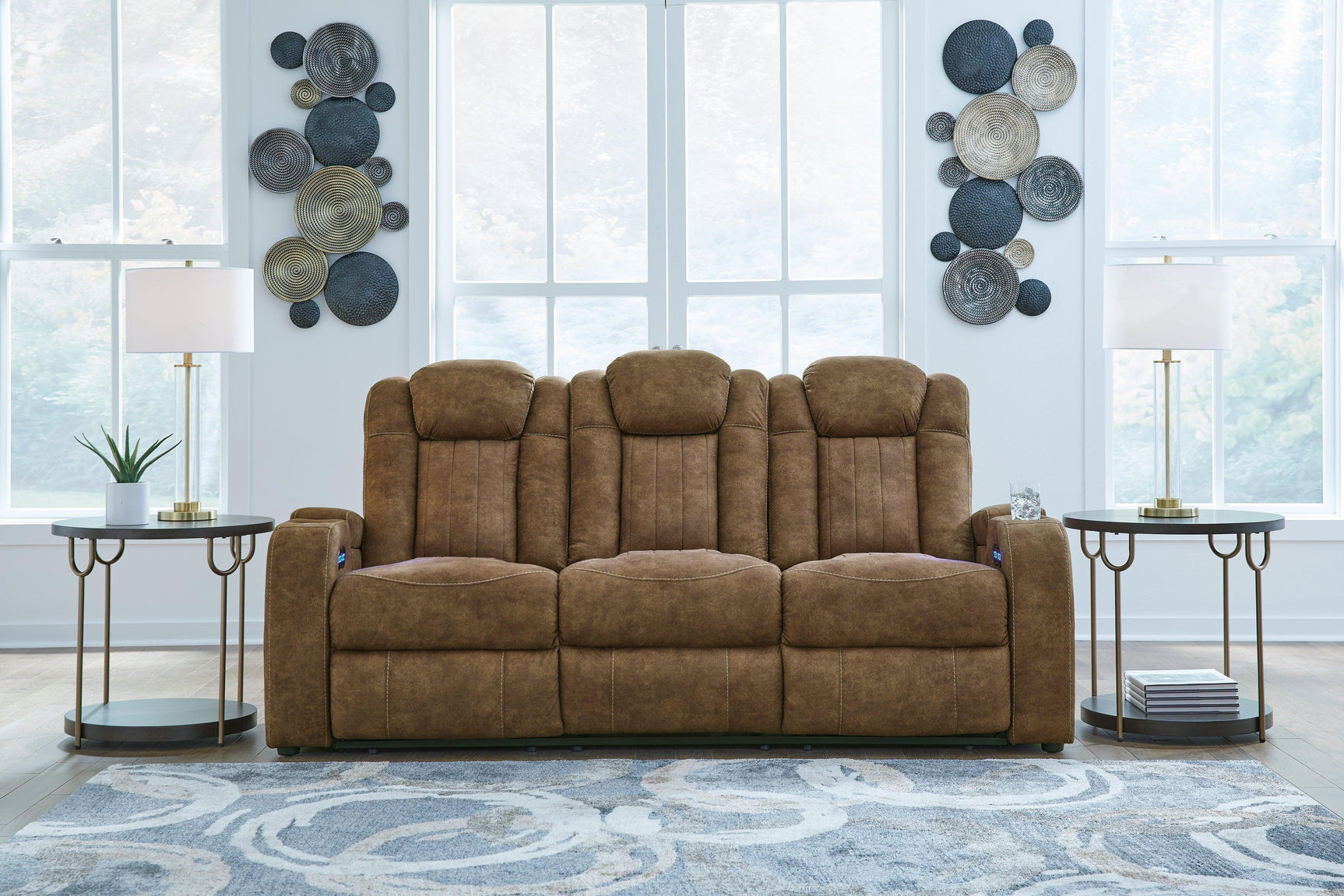Wolfridge Brindle Sofa, Loveseat And Recliner - Ella Furniture