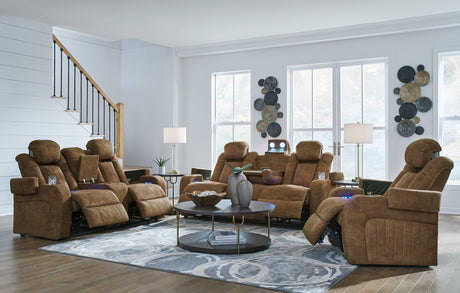Wolfridge Brindle Sofa, Loveseat And Recliner - Ella Furniture