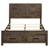 Woodmont Rustic Golden Brown Storage Bedroom Set - Ella Furniture