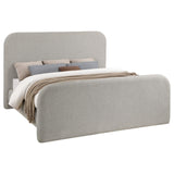 Wren Upholstered Eastern King Platform Bed Grey 302052Ke - Ella Furniture